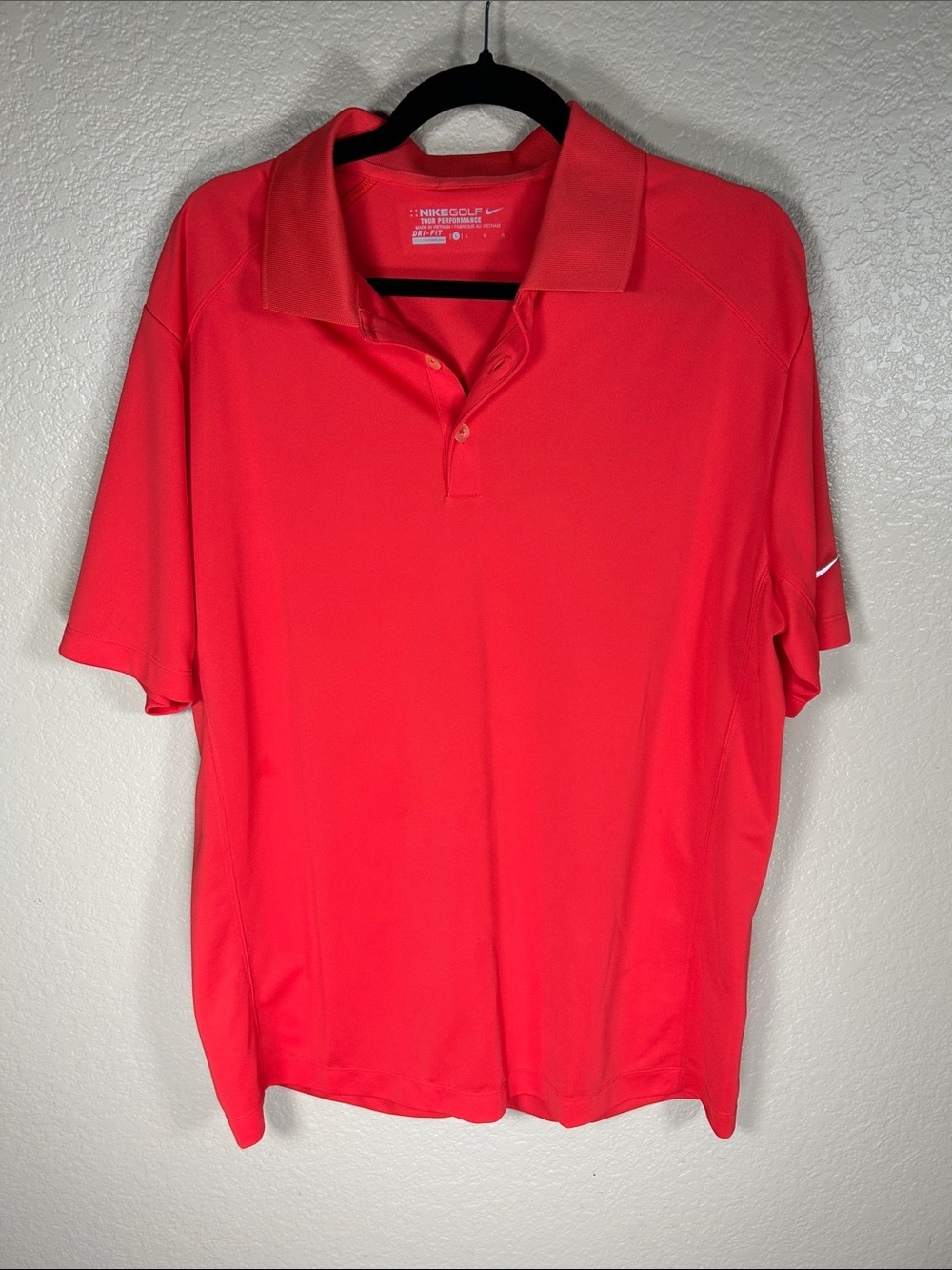 Nike Men’s Red Dri-FIT Polo Shirt – Size Large